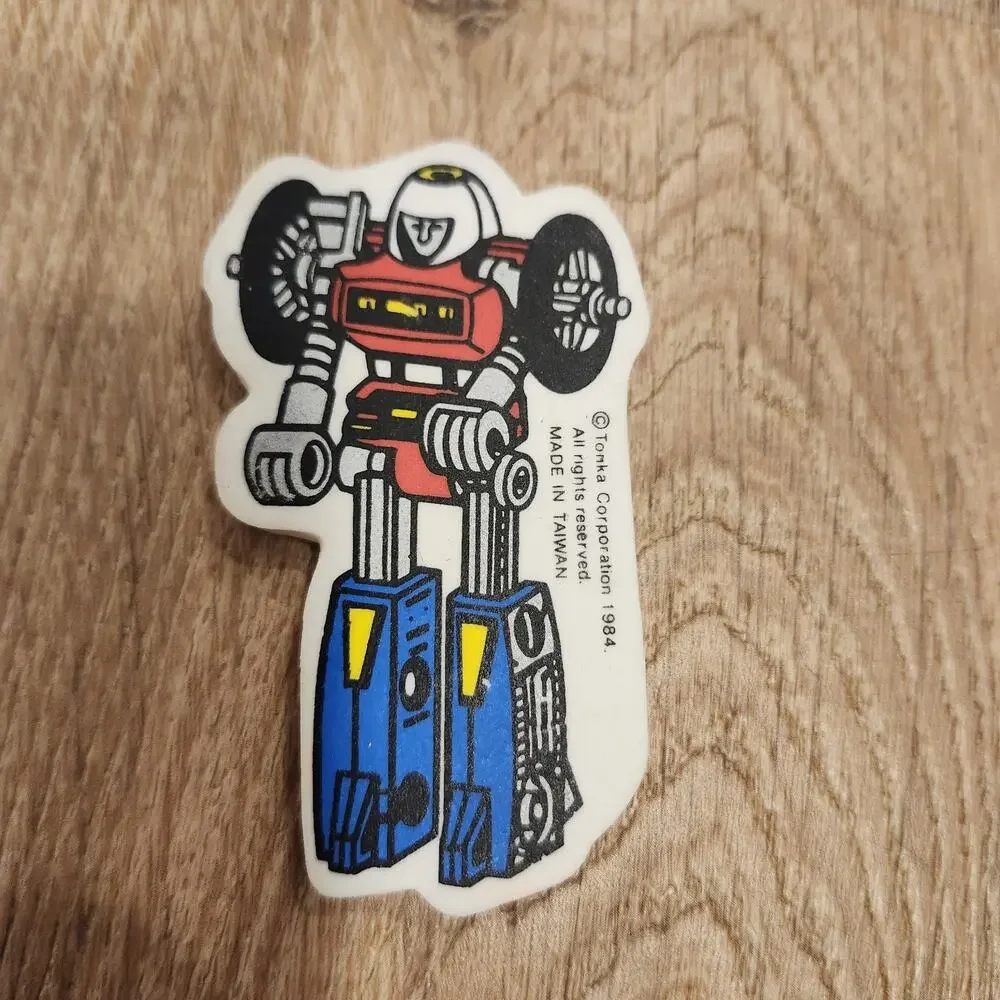Vtg GO BOTS Collectible Erasers 1984 Mighty Robots Tonka Motorcycle Car Unused